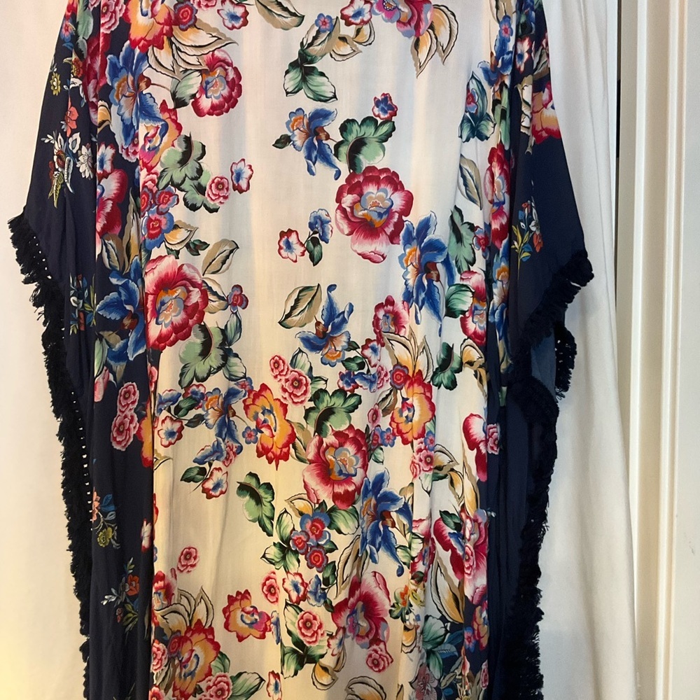 Johnny Was Red and Blue Floral dress - Picture 3 of 4